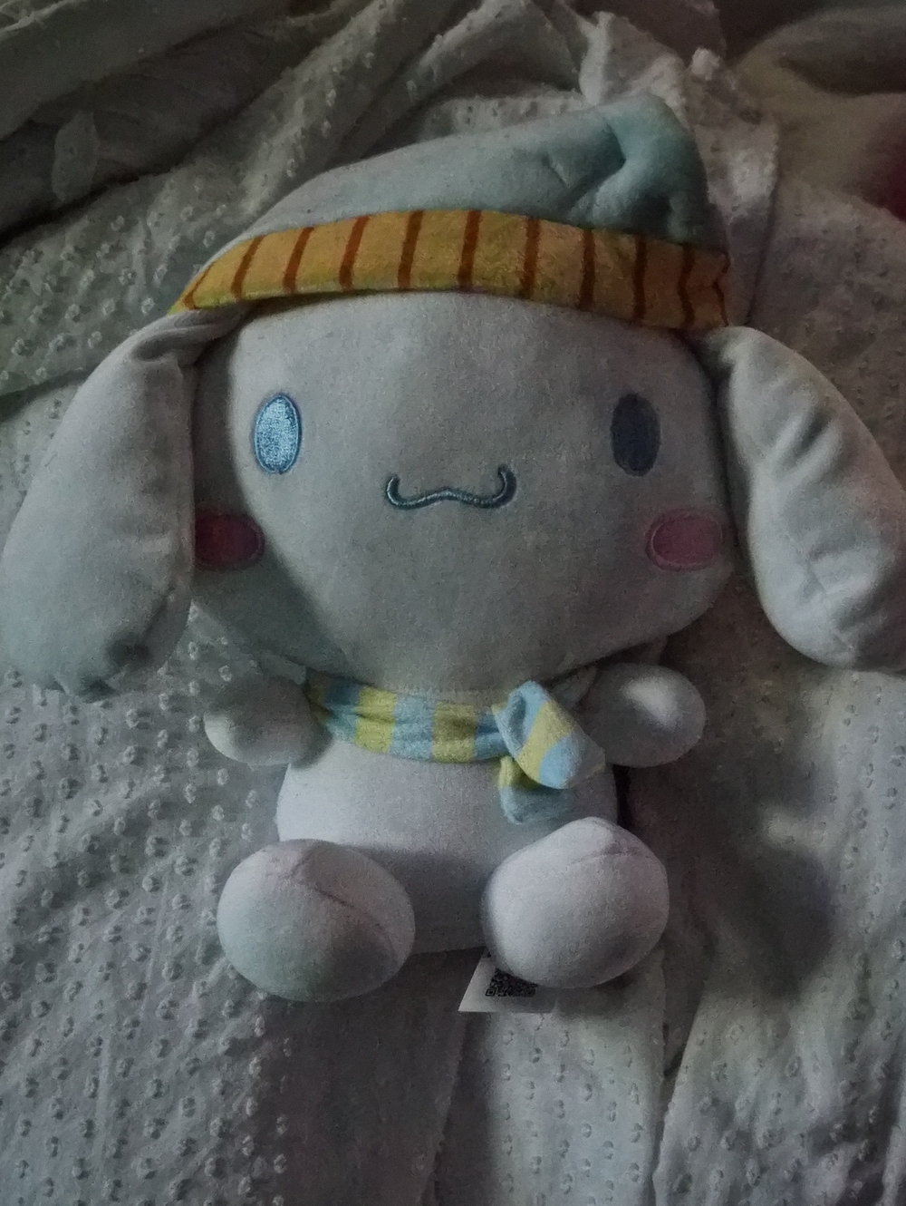 Sanrio Cinnamoroll Plush - White with Blue Hat & Yellow Scarf